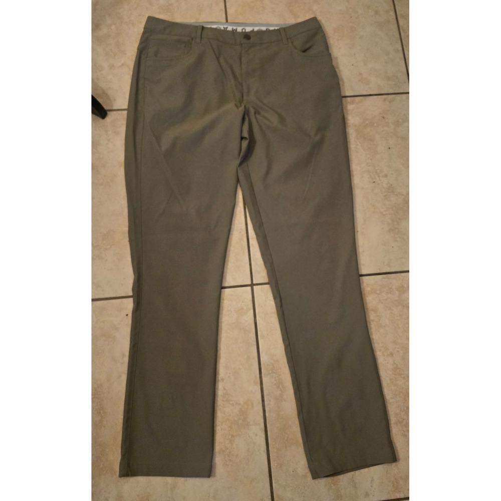 Puma Golf Jackpot Pants Mens 34x32 Olive Green Performance Stretch 5-Pocket